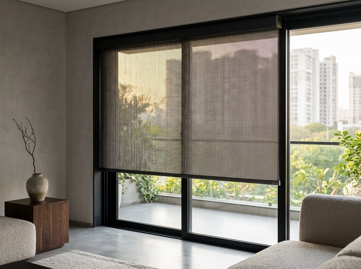 Minimal clean architectural roller blinds